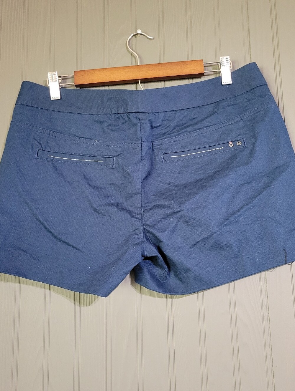 Converse One Star Chino Shorts Flat Front 100% Cotton Navy Blue Women's 12 - Picture 2 of 5